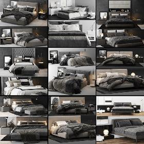 3D Bed Colection 02 - 10 Items model